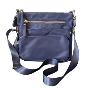 Myztique Blue Nylon Shoulder Crossbody Purse NWOT